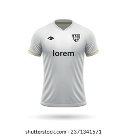 3d realistic soccer jersey in Santos style, shirt template for football kit 2023