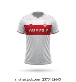 3d realistic soccer jersey in Stuttgart style, shirt template for football kit 2023