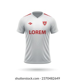 3d realistic soccer jersey in Köln style, shirt template for football kit 2023