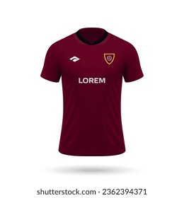 3d realistic soccer jersey in Torino style, shirt template for football kit 2023