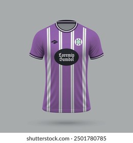 3d realistic soccer jersey in Valladolid style, football shirt template 2024