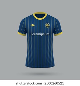 3d realistic soccer jersey in Verona style, football shirt template 2024