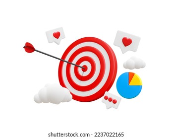 3d realistic social media concept and web analytics. Digital marketing and digital web technology. Seo optimization and smm concept in cartoon style. Vector illustration 