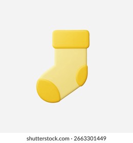 3d Realistic Sock icon vector Illustration