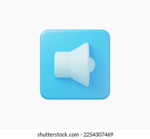 3d Realistic Sound Icon vector illustration.