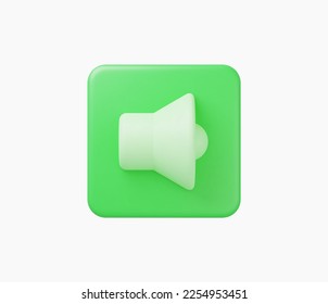 3d Realistic Sound Icon vector illustration.