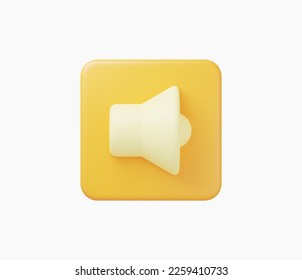 3d Realistisches Sound-Symbol, Vektorgrafik.