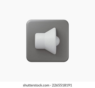 3d Realistic Sound Icon vector illustration.