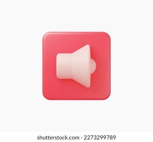 3d Realistic Sound Icon vector illustration.
