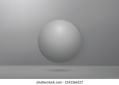 3d realistische Kugel auf weißem Hintergrund. Produktpräsentationsmuster