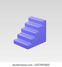 3d Realistic Stairs icon vector illustration