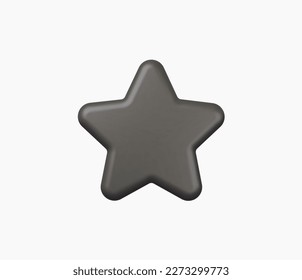 3d Realistic Star icon vector illustration
