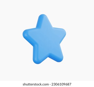 3D-Realistisches Sternsymbol, Vektorgrafik
