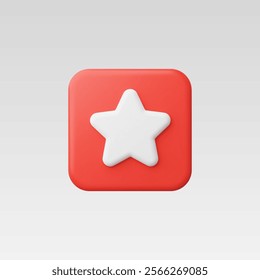 3d Realistic Star icon vector illustration