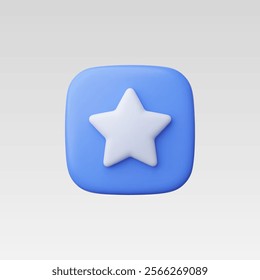 3d Realistic Star icon vector illustration