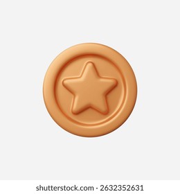 3d Realistic Star icon vector Illustration