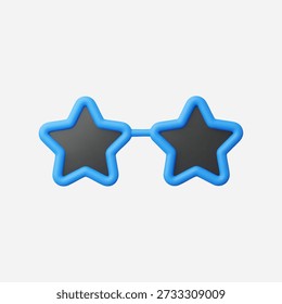 Ilustración vectorial de gafas de sol 3d Realistic Star