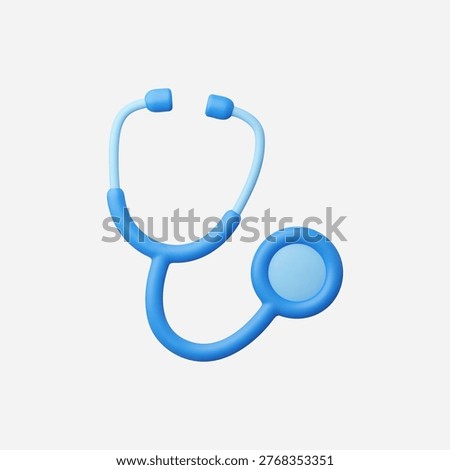 3d Realistic Stethoscope icon vector illustration