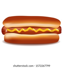 3D Realistic stlye hotdog vector art. - Vector eps10