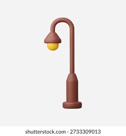 3d Realistic Street Lamps vector illustration