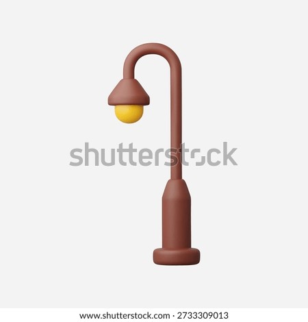 3d Realistic Street Lamps vector illustration