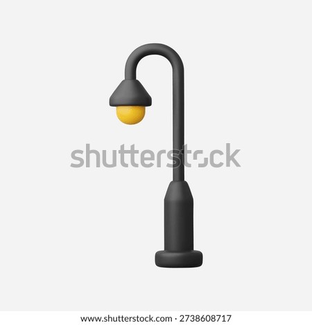 3d Realistic Street Lamps vector illustration
