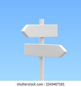 3d realistic street sign isolated on light background. Direction sign post with arrow. Signboard pointer with wooden pole. Vector illustration - Shutterstock ID 2243407181