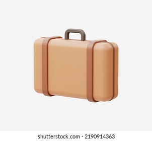 3d Realistic Suitcase vector illustration 