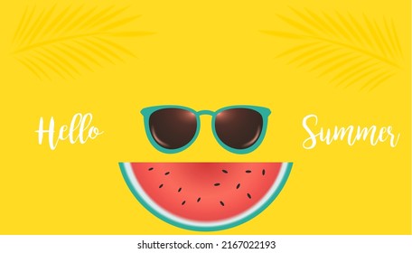 3D Realistic Summer Time Holiday Banner Design with Colorful Beach Elements Background. Vector Illustration. Summer Sale, Post Template, 3D Tropical Element. 