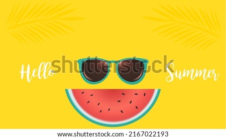 3D Realistic Summer Time Holiday Banner Design with Colorful Beach Elements Background. Vector Illustration. Summer Sale, Post Template, 3D Tropical Element. 