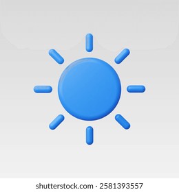 3d Realistic Sun Icon vector Illustration