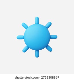 3d-realistisches Sun-Symbol, Vektorgrafik