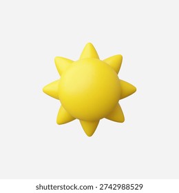 3d Realistic Sun icon vector illustration