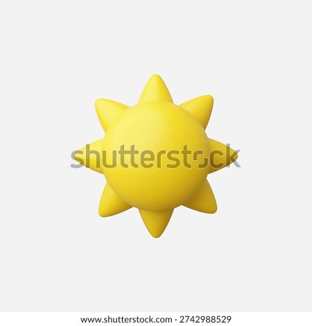 3d Realistic Sun icon vector illustration