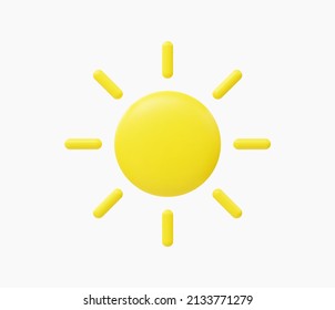 3d Realistic Sun vector Illustration