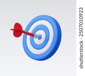 3d Realistic Target icon vector illustration