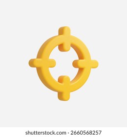 3d Realistisches Ziel-Symbol, Vektorgrafik