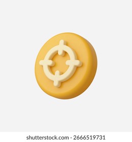 Icono de objetivo realista 3D Ilustración vectorial