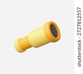 3d Realistic Telescope vector illustration