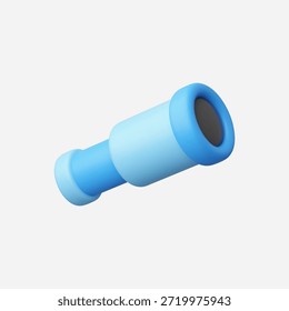 Ilustración vectorial realista del telescopio 3d