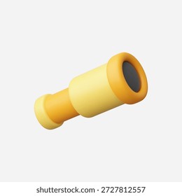 Ilustración vectorial realista del telescopio 3d