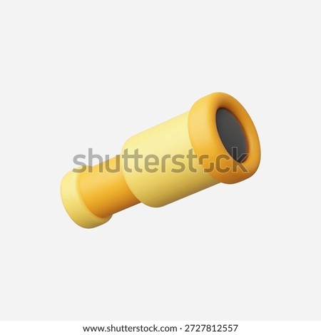 3d Realistic Telescope vector illustration