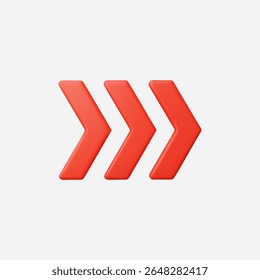 3d Realistische Drie Pijlen pictogram vector Illustratie
