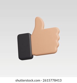 3d Realistic Thumb up Icon vector illustration