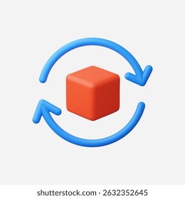 Ícone de transferência realista 3d vetor Ilustração