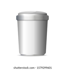 3d realistic trashcan. Trash can garbage