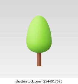 Icono de árbol realista 3d Ilustración vectorial