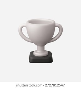Ilustração vetorial de Troféu 3d realista