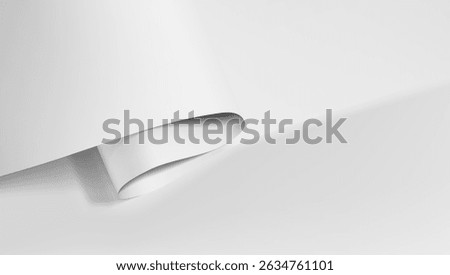 3D Realistic Untwisted Wrapping Paper Roll Paper. EPS10 Vector
