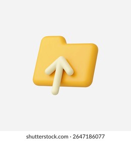 Ilustración vectorial de icono de archivo de Cargar realista 3d